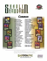 Shadowfist Shaolin Showdown fancy card list