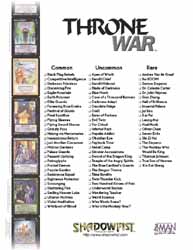 fancy color Shadowfist Throne War card checklist
