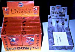 DragonCon 2000. Display boxes for Year of the Dragon and Throne War.